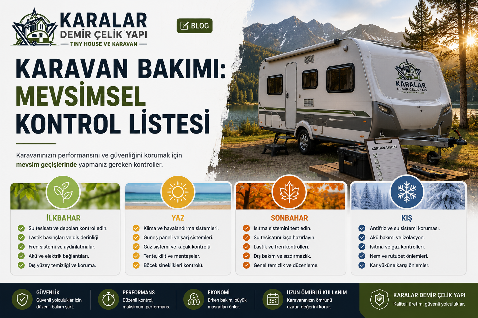 Karavan Bakımı: Mevsimsel Kontrol Listesi
